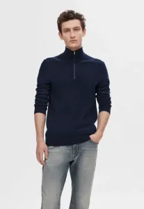 Джемпер slhberg с половинной молнией Selected, Navy Blazer