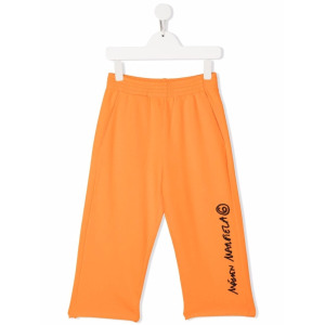 MM6 Maison Margiela Kids спортивные брюки широкого кроя с логотипом, оранжевый