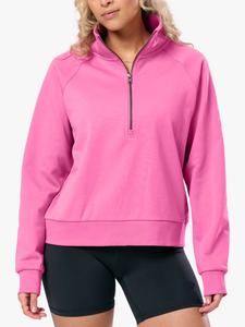 Женский худи Clubhouse с полумолнией Gym+Coffee, Pink