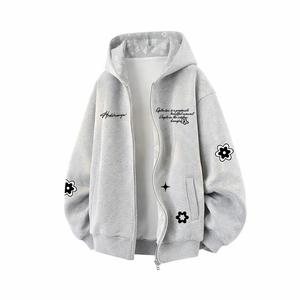 Толстовка Unisex Hooded Moderate Heavyweight HUANQIU, heather серый