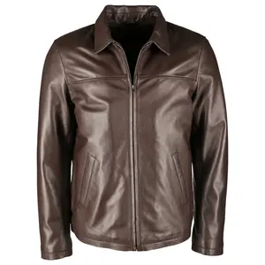 Кожаная куртка JCC "Лука", коричневый