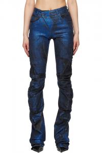 эксклюзивные черные джинсы с драпировкой Ssense Ottolinger, мультиколор