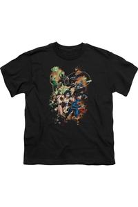 Футболка с коротким рукавом для подростков "Лига справедливости Америки" Battle Ready Gildan, черный