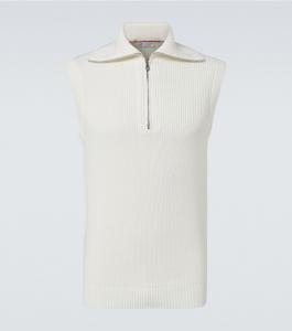 Хлопковый жилет с полумолнией Brunello Cucinelli, Panama