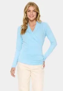 Топ с длинными рукавами viggasz с запахом Saint Tropez, Airy Blue