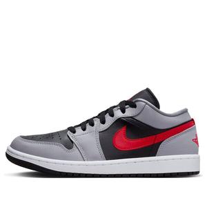 Кроссовки 1 low 'cement grey fire red' Air Jordan, серый