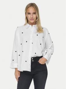 Рубашка в обтяжку 15283743 Only, белый