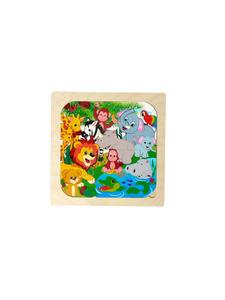 Hess Holzspielzeug Цветной пазл «Животные джунглей»