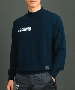 Трикотажная футболка с логотипом и карманом, 100% кашемир Archivio, цвет Navy (060)