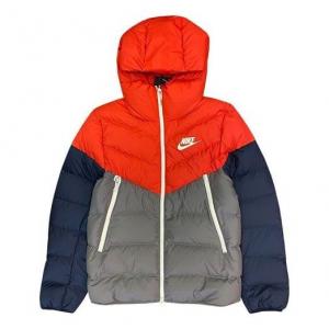 Пуховик Nike MENS Multicolor Casual Hooded Down Jacket Red/Blue, синий