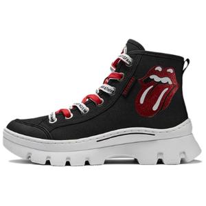 Skechers Высокие парусиновые туфли женские, черные