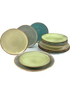 Тарелка обеденная, суповая тарелка из коллекции Nature, тарелка для десерта зеленого цвета CreaTable