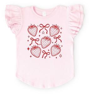 Футболка с рукавами-фонариками Coquette strawberry chart The Juniper Shop, Ballerina