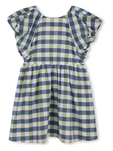 Клетчатое платье Kenzo Kids, синий