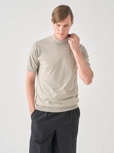 Футболка с высоким воротником и коротким рукавом из хлопкового трикотажа | ARBER | 30 г, современный крой