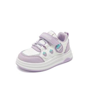 Низкие повседневные кроссовки с амортизацией и износостойкостью для детей WARRIOR, белый/фиолетовый