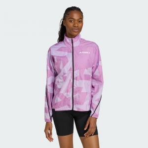 Куртка Adidas Terrex Multi Printed Wind Jacket, цвет Preloved Purple/Powder Plum