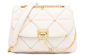 Сумка на цепочке ПУ через плечо женская белая Миффи экрю