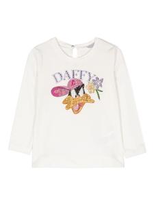 Monnalisa футболка с графичным принтом, белый