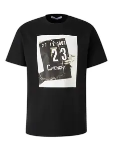 Футболка с круглым вырезом и принтом Givenchy, черный