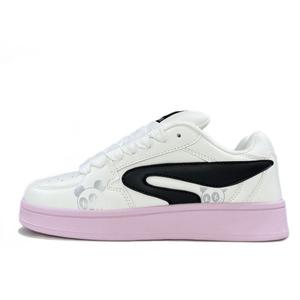 Женские кроссовки для скейтбординга с противоскользящей амортизацией и ударопрочностью LIANGHUO, White Black Pink