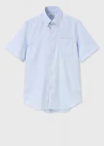 Рубашка с коротким рукавом в горошек с узором «Добби»