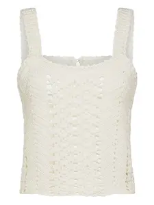 Вязаный кроп-топ Forte Forte, белый