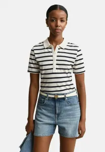 Полосатая рубашка поло Gant, Eggshell