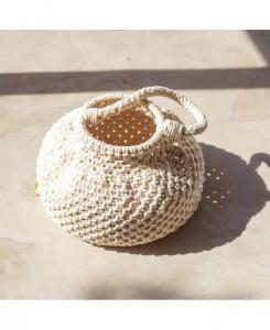 Off-White Сумка-ведро NAGA из макраме Brunna.Co, бежевый