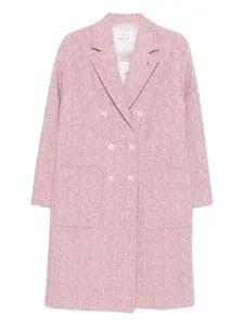Пальто с зигзагообразным узором Manuel Ritz, розовый