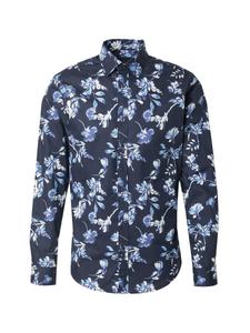 Рубашка Slim Fit на пуговицах Jack & Jones Premium JPRBLAMonaco, цвет Indigo/Night blue/Light blue