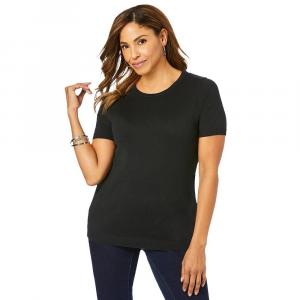 Женская рубашка с круглым вырезом Jessica London размера плюс, черный