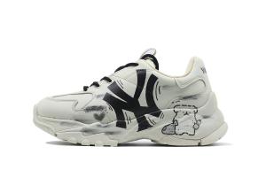 MLB Кроссовки Big Ball Chunky Scribbled Puppy с нескользящей подошвой, износостойкие, унисекс, бежевые