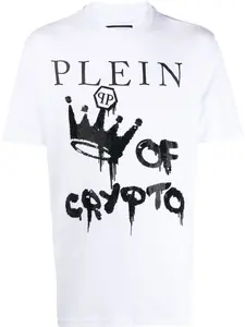 Футболка с графичным принтом Philipp Plein, белый