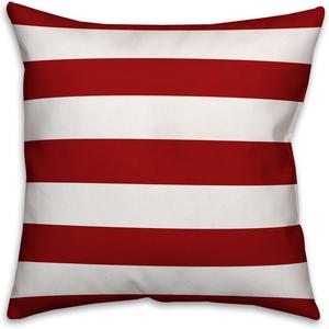 Creative Products Декоративная подушка с красно-белыми полосками, мягкая и пушистая Red and White Stripes