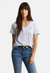 Базовая футболка с v-образным вырезом и эмблемой reg shield Gant, Light Blue