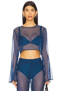 Кроп-топ Phoenix от Shani Shemer, blue opal