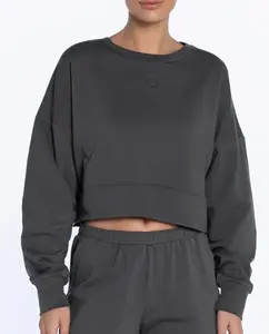 Женская толстовка с круглым вырезом из эластичного хлопка Punto Blanco, серый