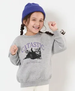 Детская толстовка Devil Lab с принтом в виде квадратов и флисовой подкладкой, коллекция осень-зима 2025 Devirock, цвет 005-Cat-Mottled Gray