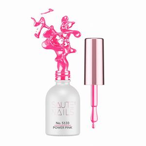 Гибридный лак для ногтей s133 power pink, 8 мл Saute Nails, цвет s133 power pink
