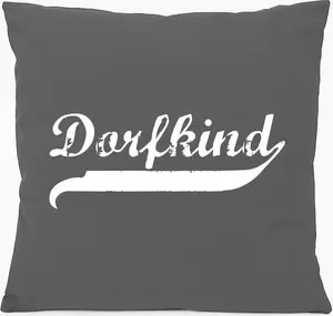 Подушка для дивана Huuraa Village Child, винтажный подарок, 40x40 см, с наполнителем из серо-стального хлопка, сувенир Village Child Hellweg Druckerei