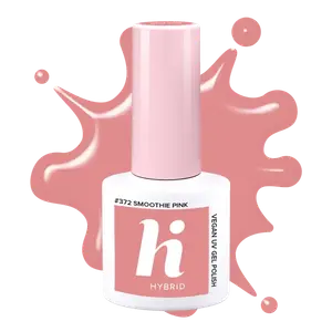 Гибридный лак для ногтей 372 смузи розовый, 5 мл Hi Hybrid, цвет 372 smoothie pink