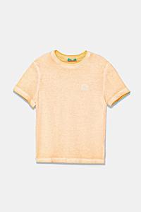 Детская хлопковая футболка United Colors Of Benetton, оранжевый