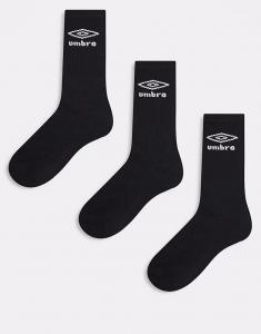 Носки Umbro, 3 пары, черного цвета