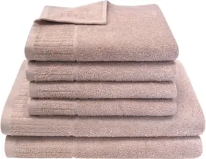 Набор полотенец Dyckhoff "Мост", (комплект, 6 шт., 2 банных полотенца (70х140 см) - 4 полотенца для рук (50х100 см), 4 полотенца для рук (50х100 см), 2 полотенца для душа (70х140 см) (6 шт.), цвет rose