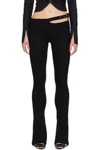 Черные расклешенные леггинсы с поясом Versace Jeans Couture