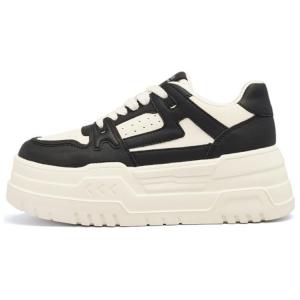 AGSDON Высокие низкие кеды для скейтбординга женские бежево-черные, цвет Beige Black