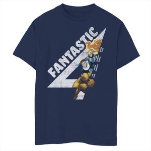 Футболка с графическим рисунком и логотипом Marvel Fantastic Four Group Shot для мальчиков 8–20 лет Licensed Character