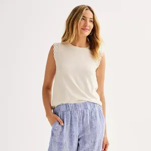 Женская вязаная майка-мускулистка Sonoma Goods For Life, белый