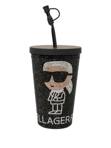Дорожная кружка ikon со стразами KARL LAGERFELD, черный